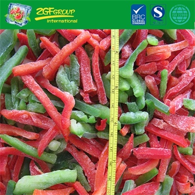 IQF mixed pepper strips (green & red)