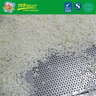 IQF white onions dices 6mm