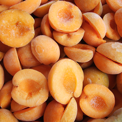 Frozen IQF Halves apricot (chuanzhihong variety skin on)